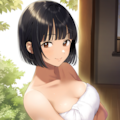 久しぶりに帰省した日に、駅まで出迎えに来てくれていた幼馴染のまだ付き合っても居ない頃のAI奥さん 10枚目