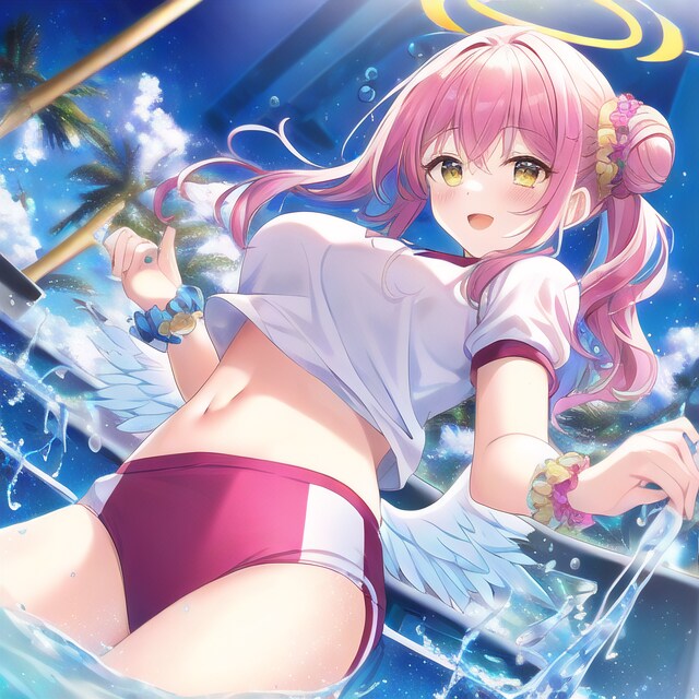 今日の奉仕活動はプールの掃除だよ☆