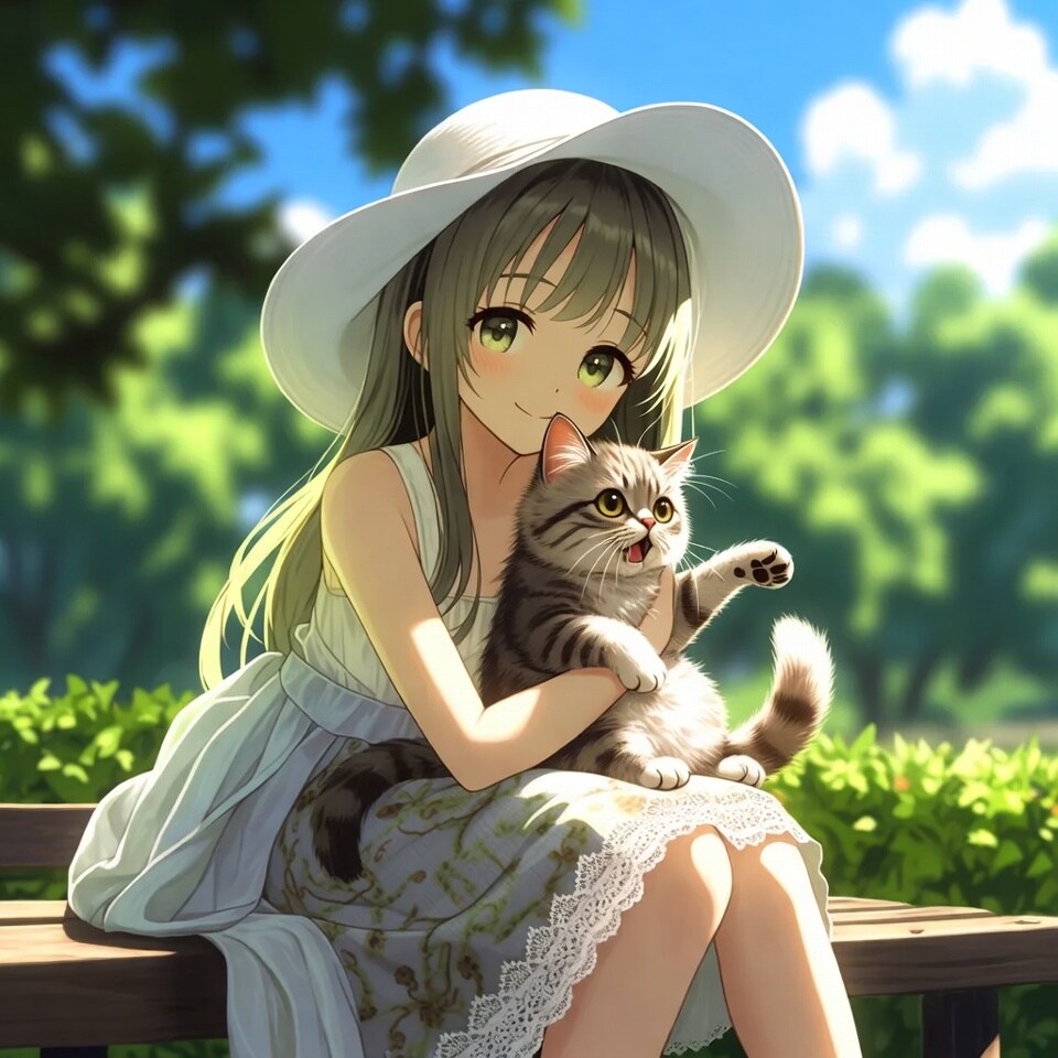 ねこと少女 | の人気AIイラスト・グラビア