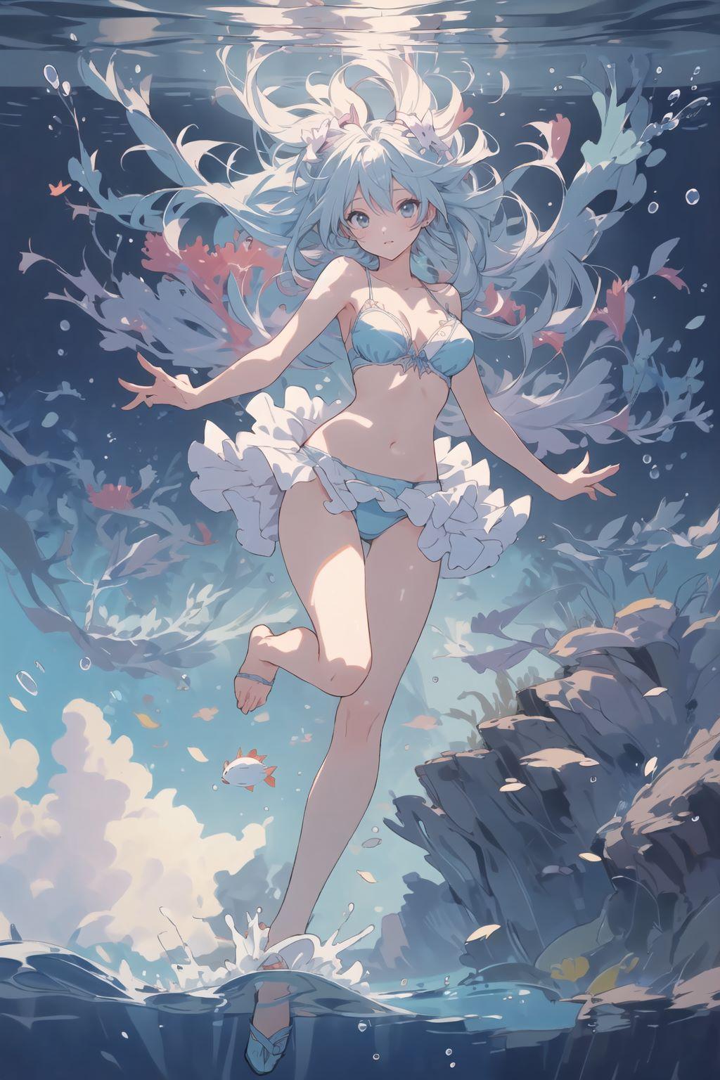 異世界の魔法使い（海の中）