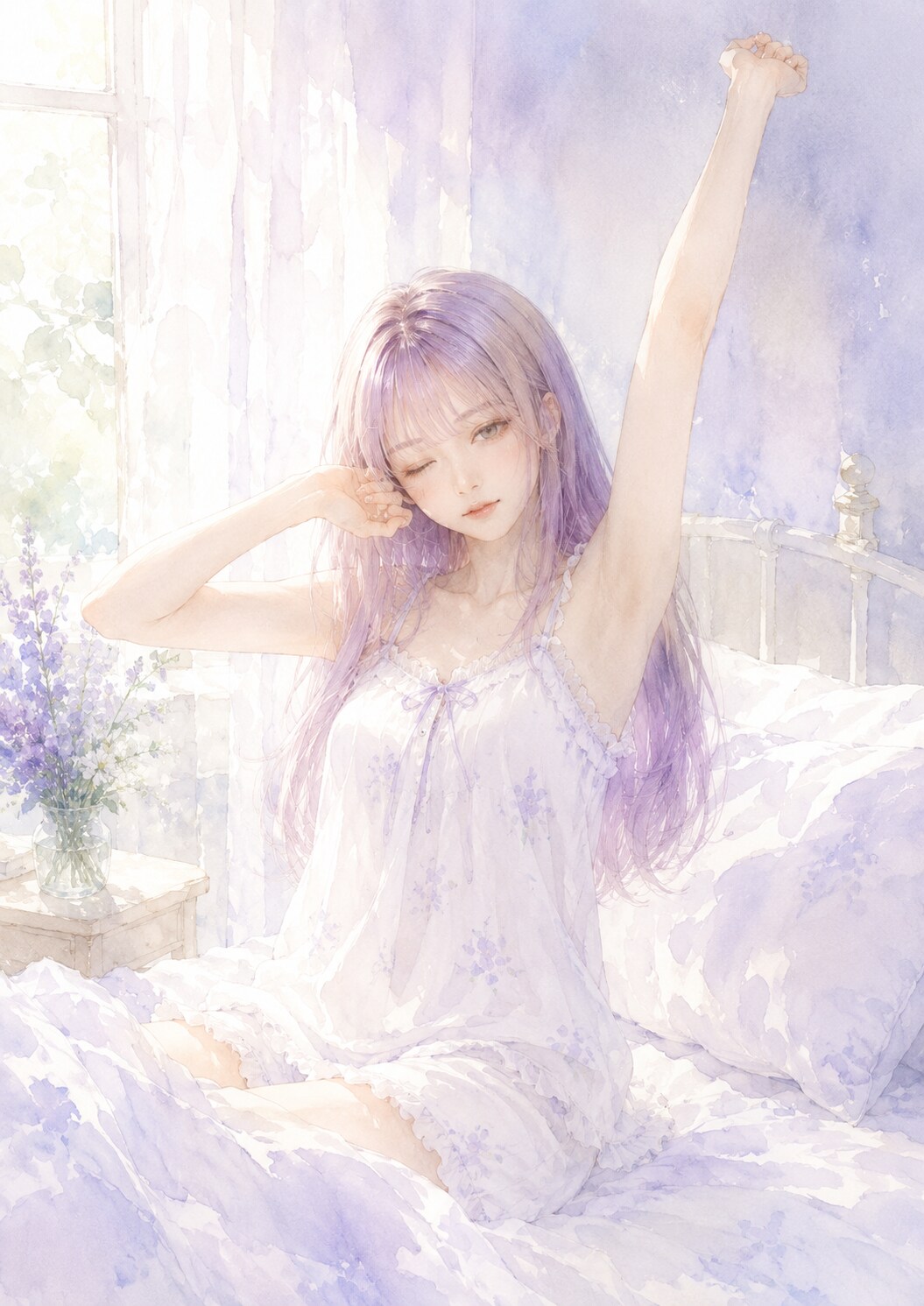 おはよー（ラベンダーちゃん）