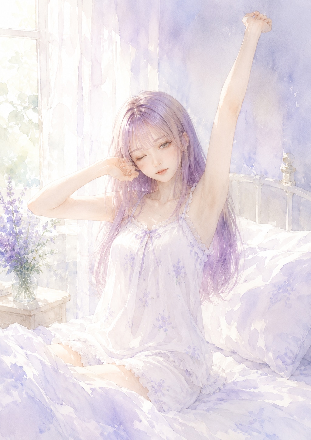 おはよー（ラベンダーちゃん）