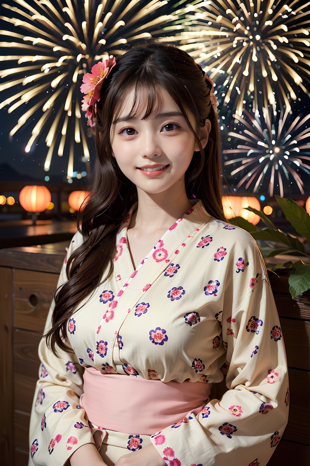 香織ちゃんと花火デート