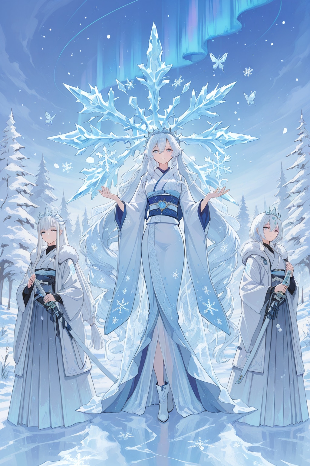 雪と氷の国の女王と侍女
