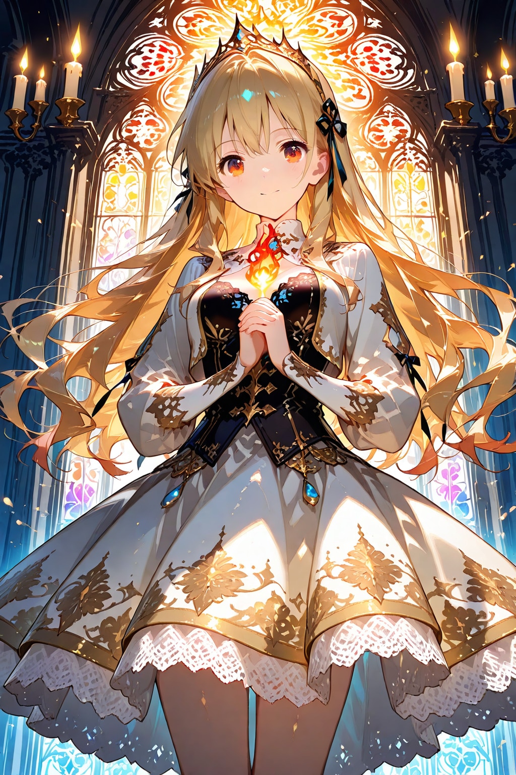 聖堂に祈るフィギュア | の人気AIイラスト・グラビア