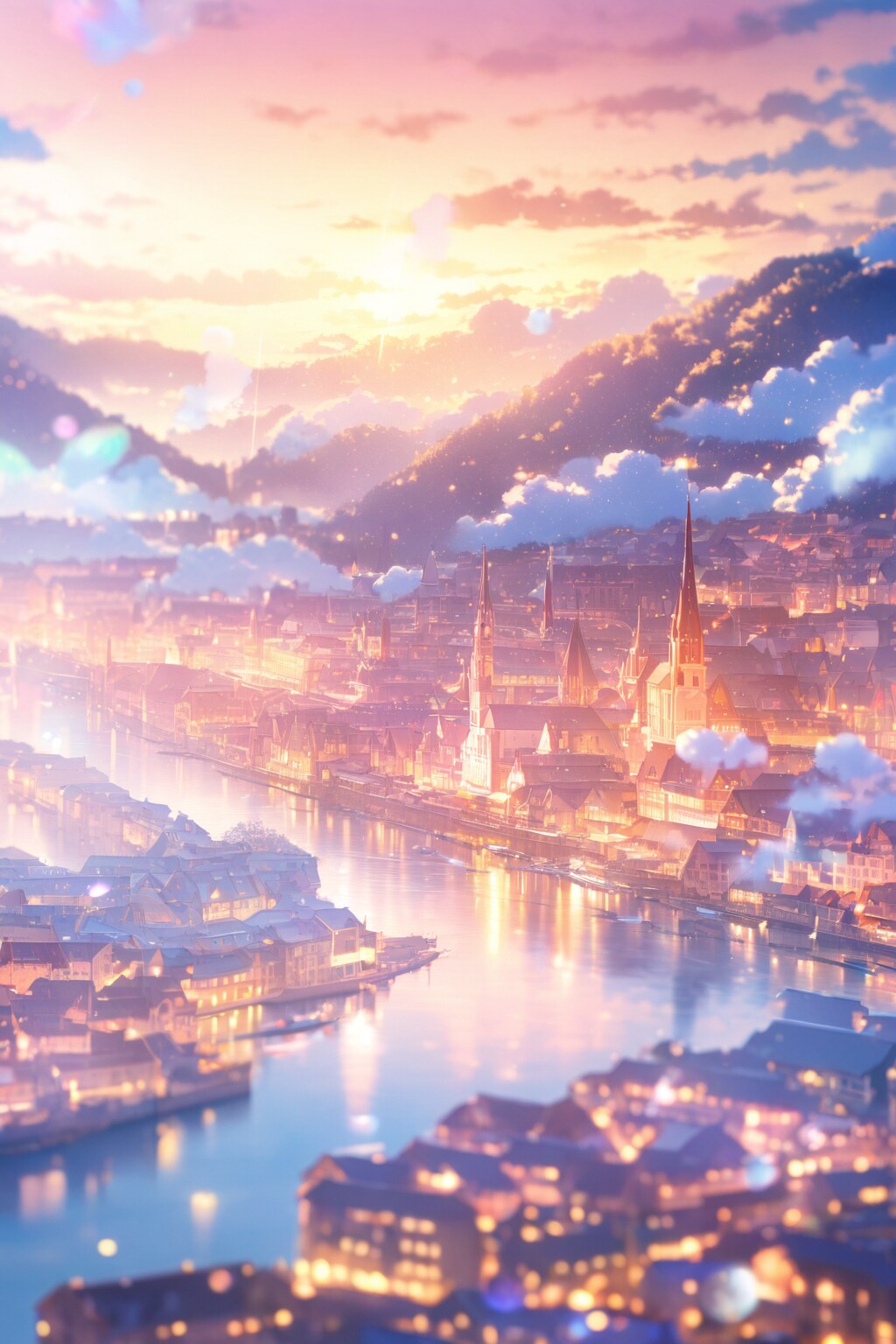 河岸の都 | の人気AIイラスト・グラビア