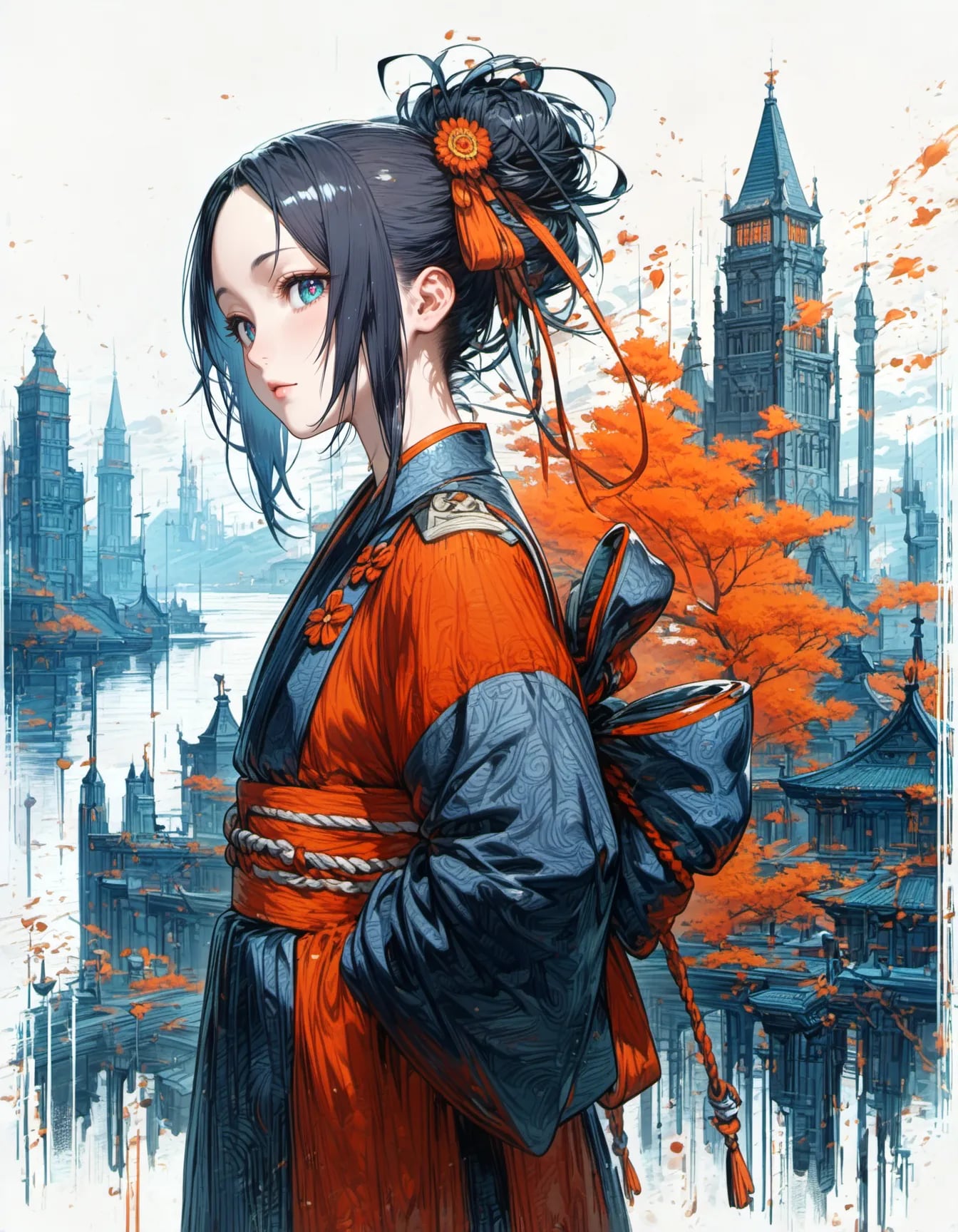 Autumn Floating Above Steel | の人気AIイラスト・グラビア