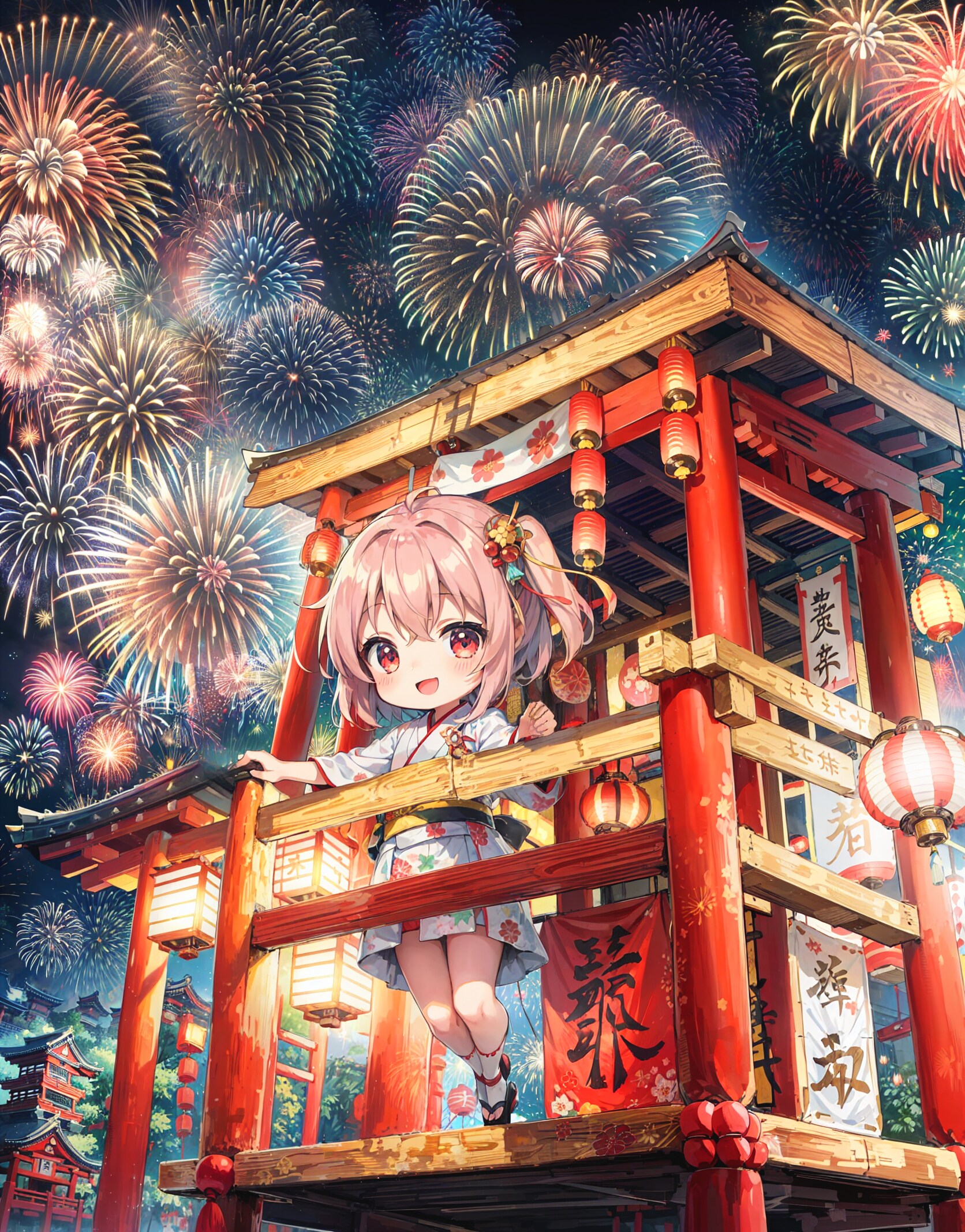 夏祭りと花火