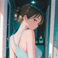 スポーツブラの女の子 2枚目