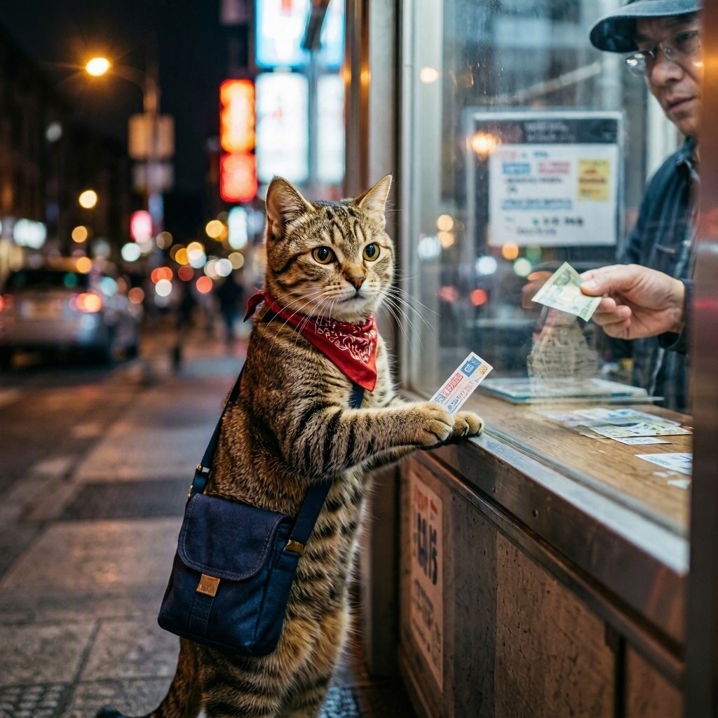 宝くじを買う猫 | の人気AIイラスト・グラビア