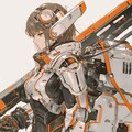 orange accent mechanic girl 機械化銃剣戦士 4枚目