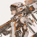 orange accent mechanic girl 機械化銃剣戦士 3枚目