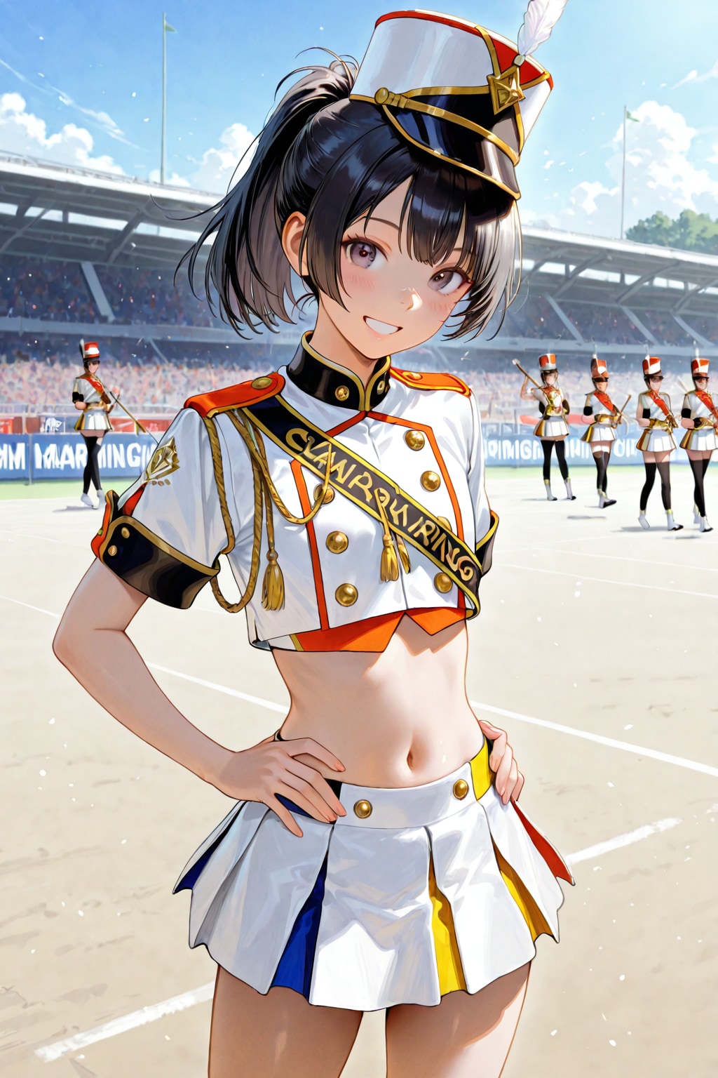 マーチング女子（笑顔）