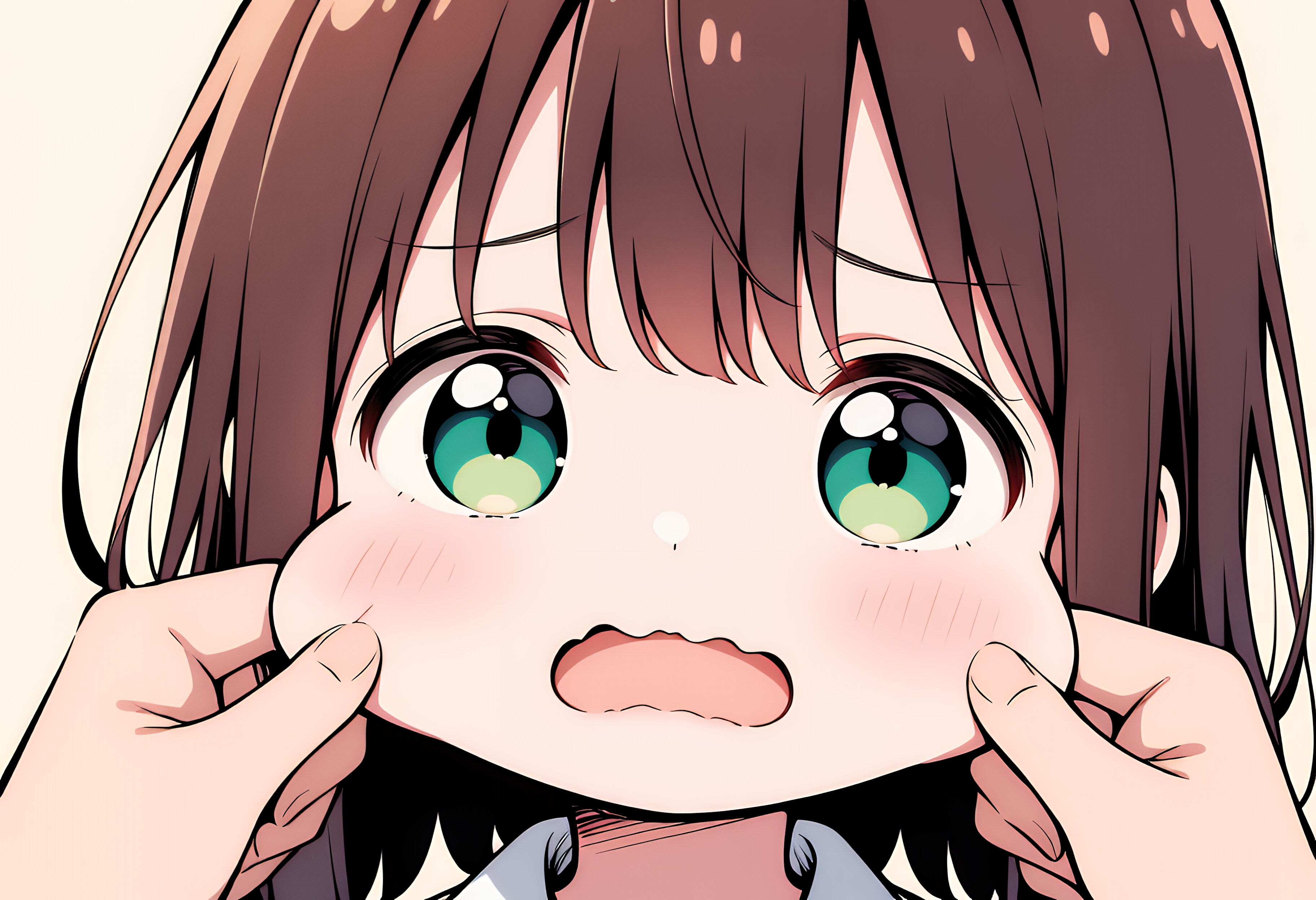 やっぱり頬つねる