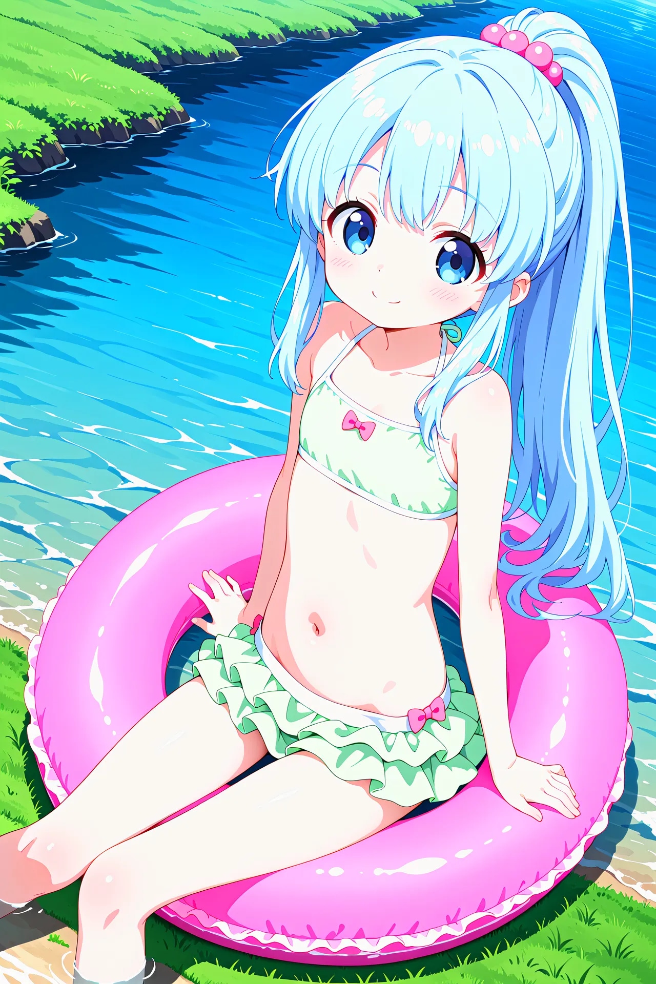 あおいちゃんの川遊び