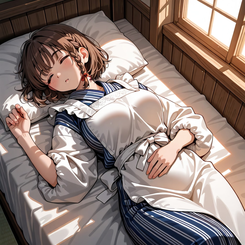 割烹着の妻　二度寝 | の人気AIイラスト・グラビア