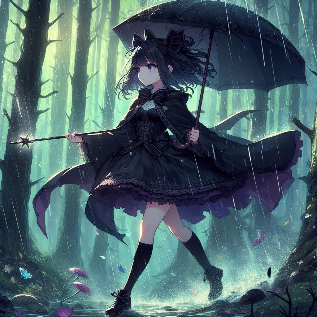 雨の中の魔法使い
