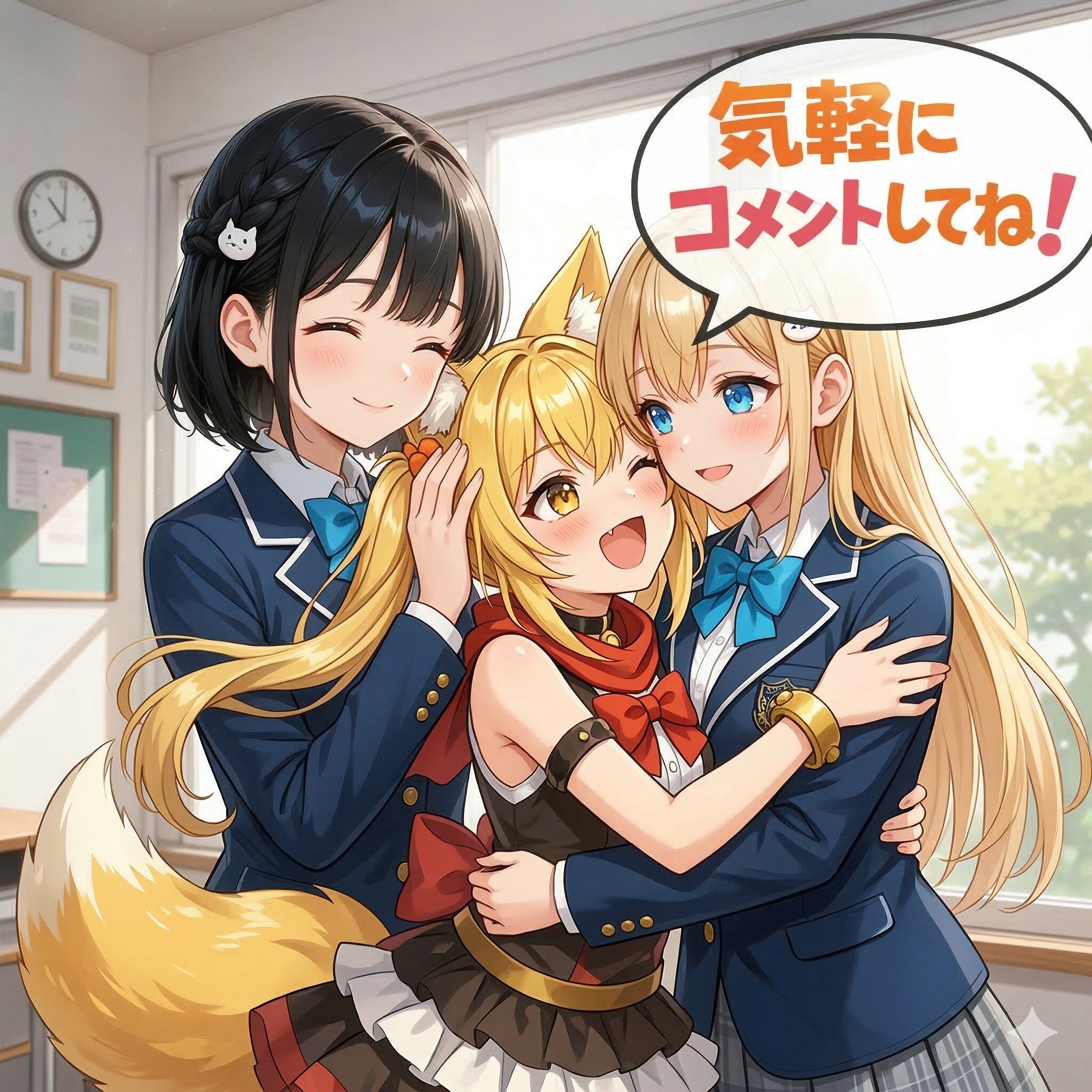 HD,Y、K　（黒猫）さんちのガチで大好きな二人にスリスリ