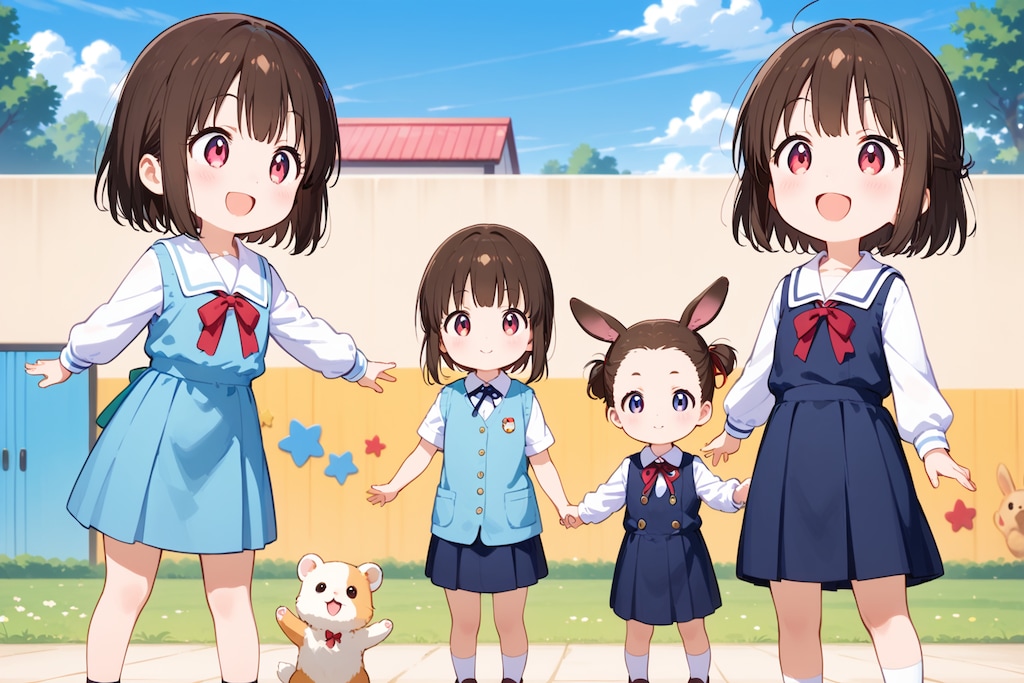 ふわふわハムスターも一緒