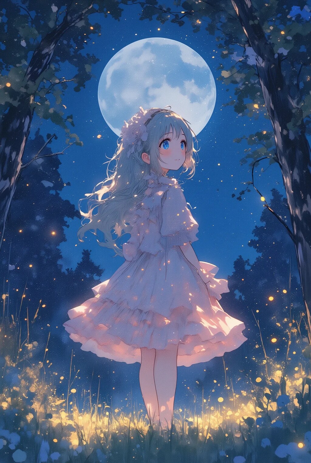 フリフリちゃんと夜の明かり