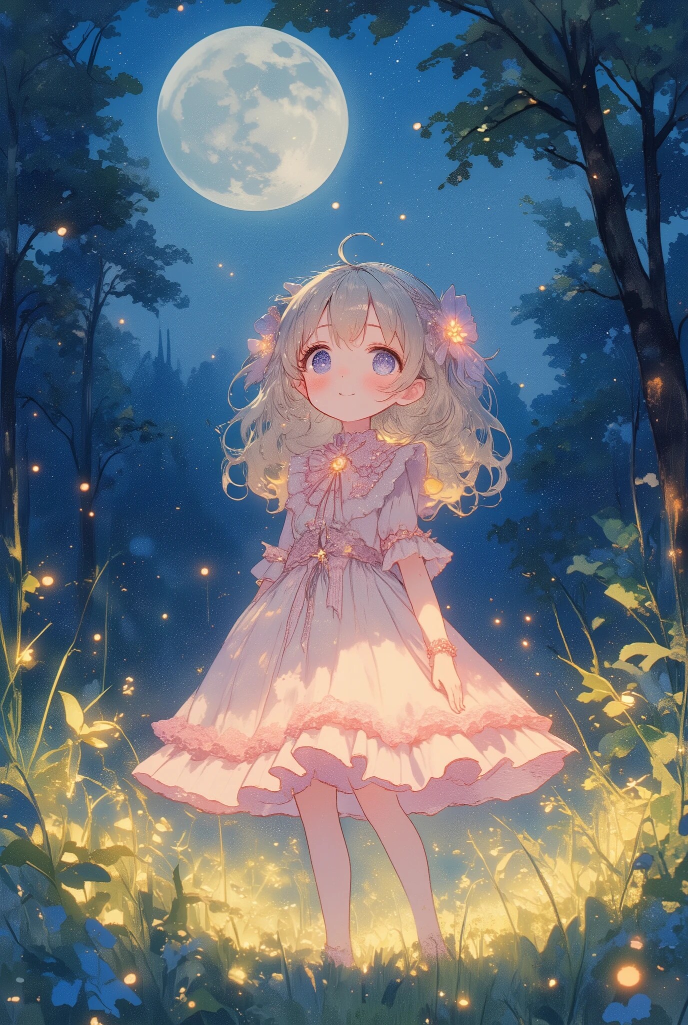 フリフリちゃんと夜の明かり