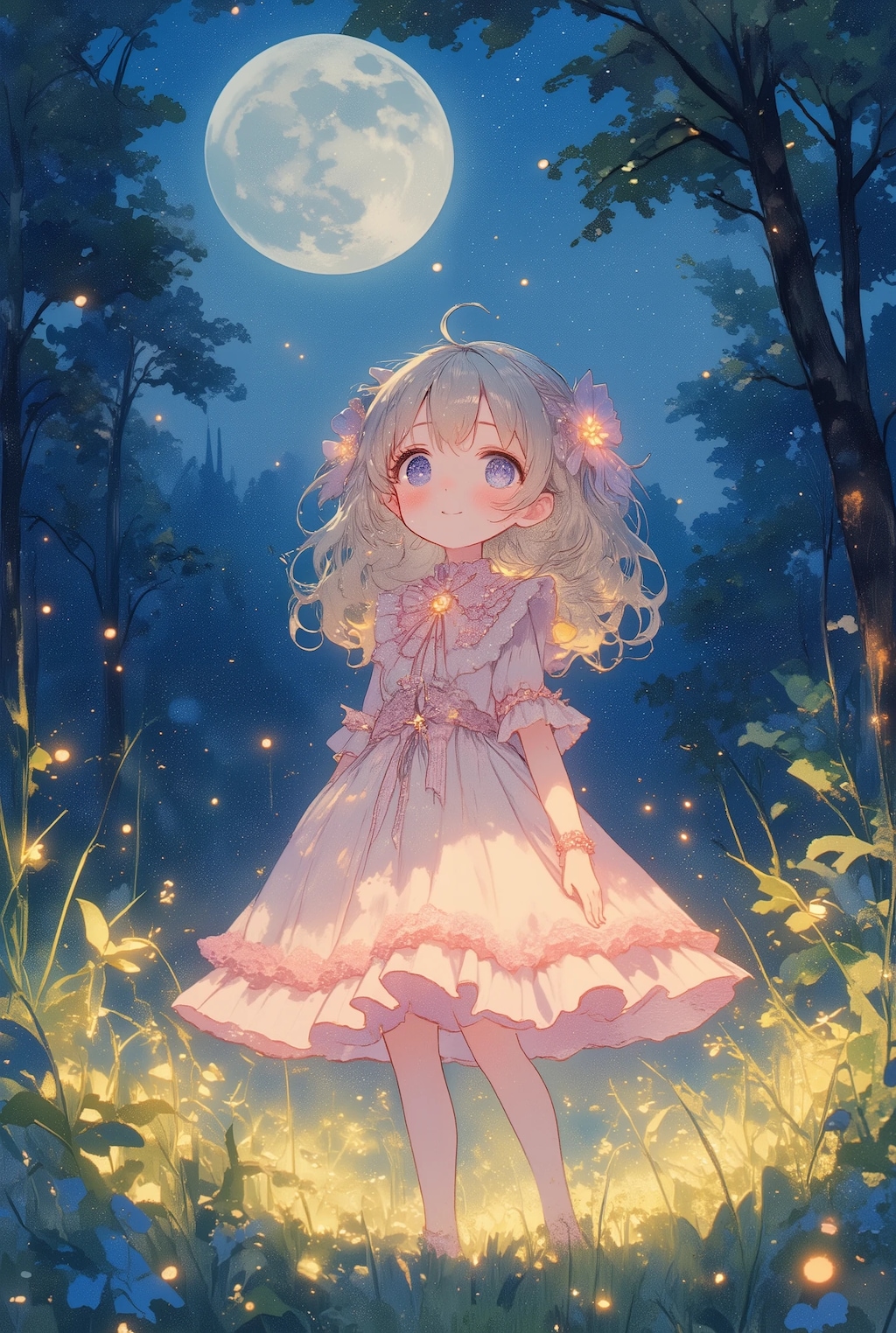 フリフリちゃんと夜の明かり
