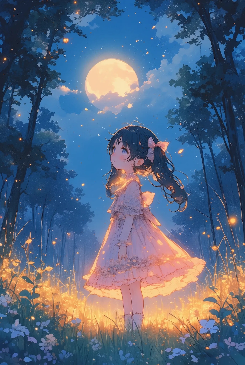 フリフリちゃんと夜の明かり