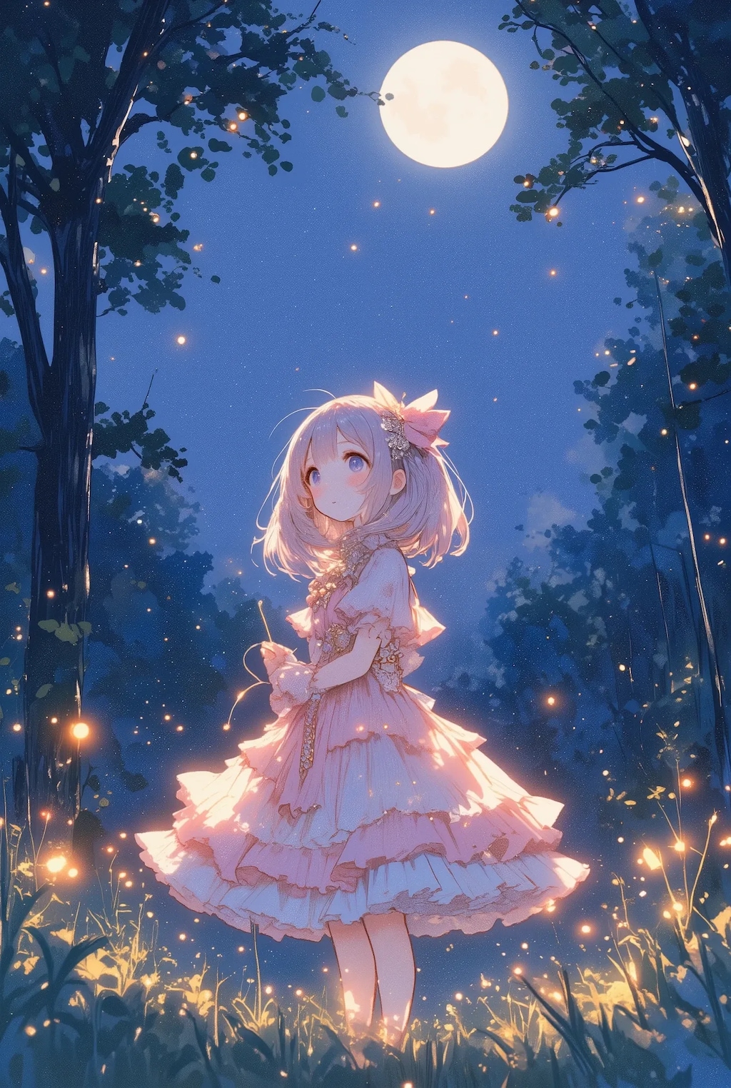 フリフリちゃんと夜の明かり