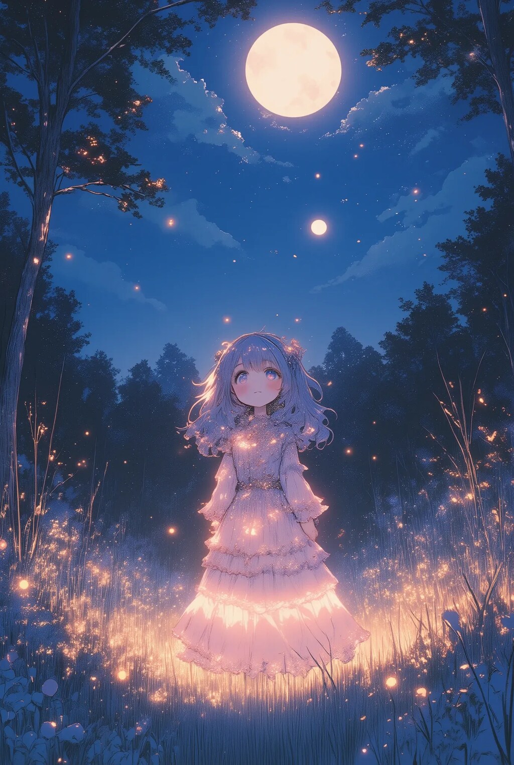 フリフリちゃんと夜の明かり