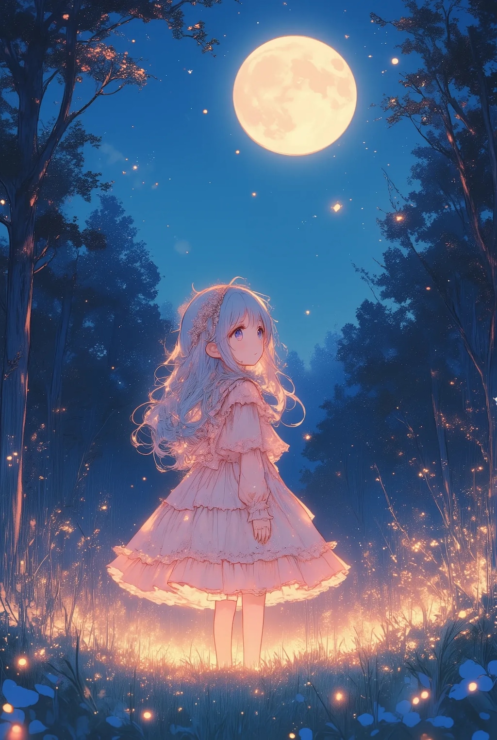フリフリちゃんと夜の明かり