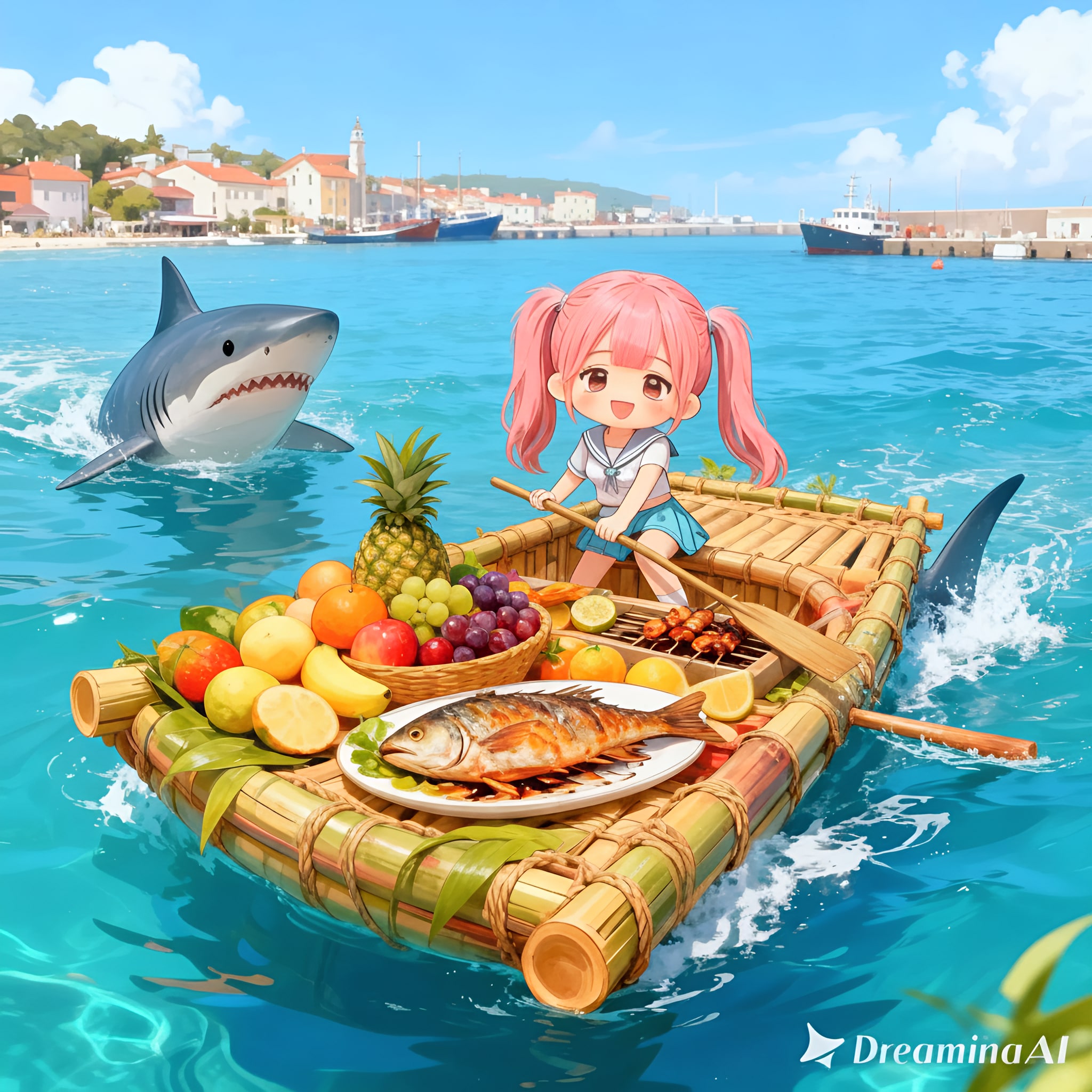 友好的なサメさんでした♪ | の人気AIイラスト・グラビア