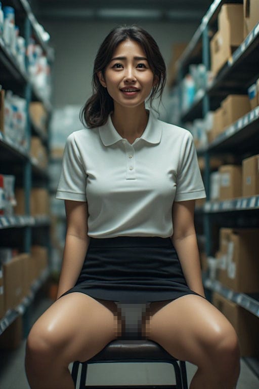 ミニスカ主婦の緊張パンチラ面接 〜スーパーの保管庫で見た36歳の白い秘密〜