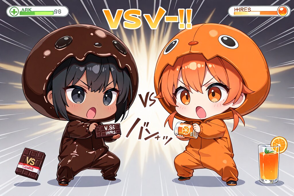 【対決】ブラックチョコレートvsオレンジ！