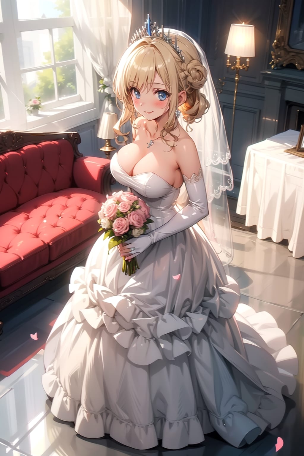 花嫁とブーケ