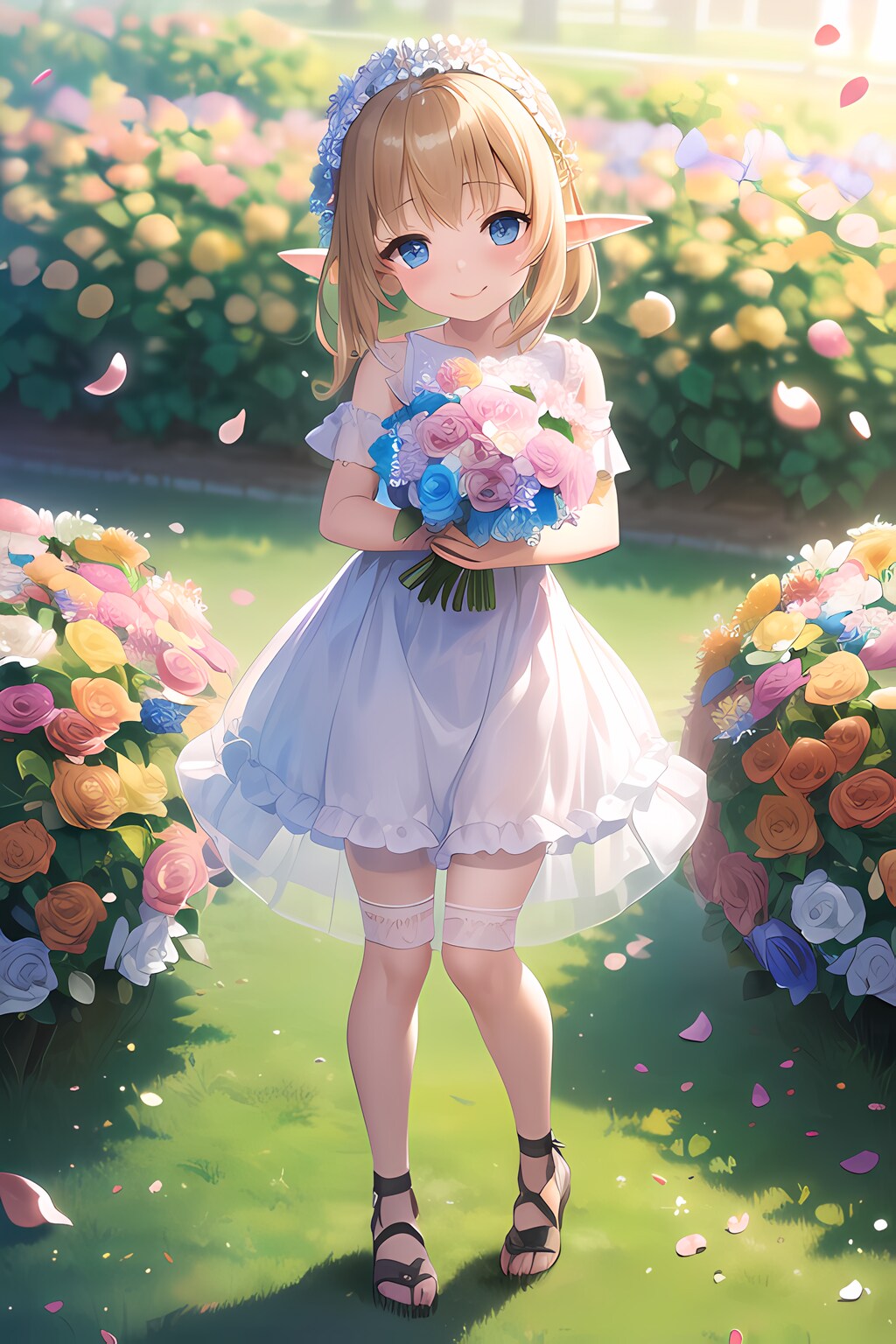 お祝いエルフ娘