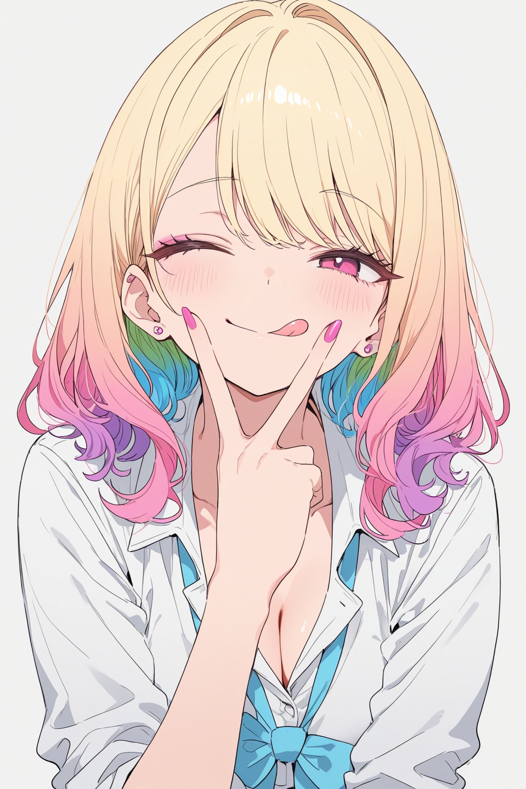 虹髪ギャル | の人気AIイラスト・グラビア