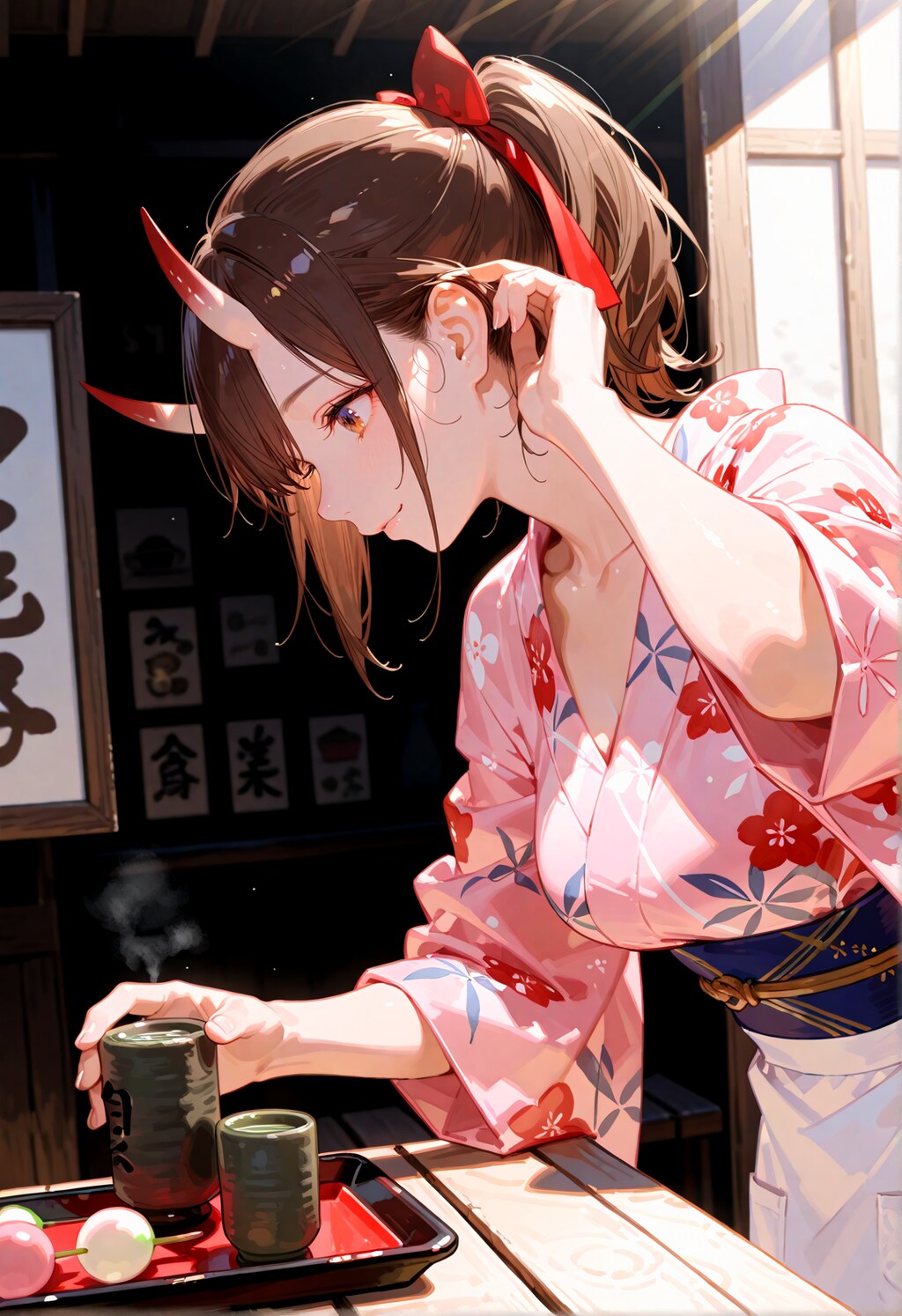 秋祭りの女給ちゃん。