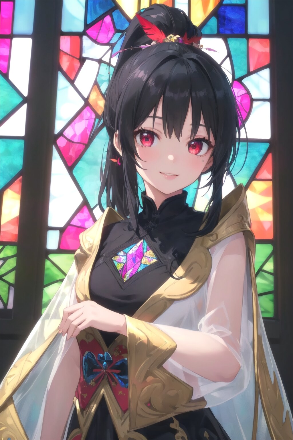 ステンドグラスと少女