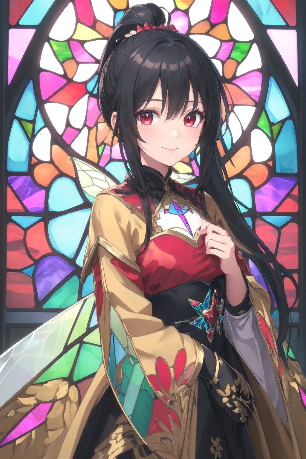 ステンドグラスと少女