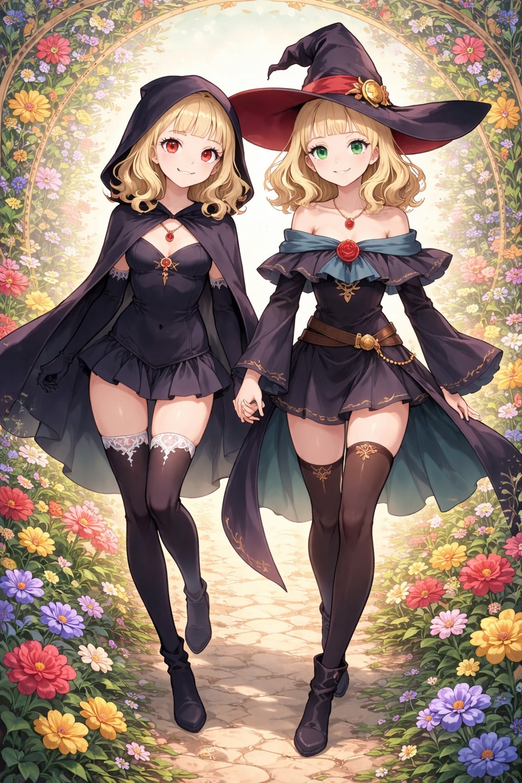 双子の魔女 | の人気AIイラスト・グラビア