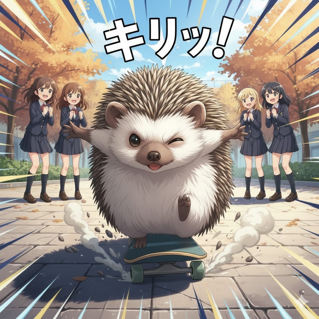 ニヒルなハリネズミくん♡