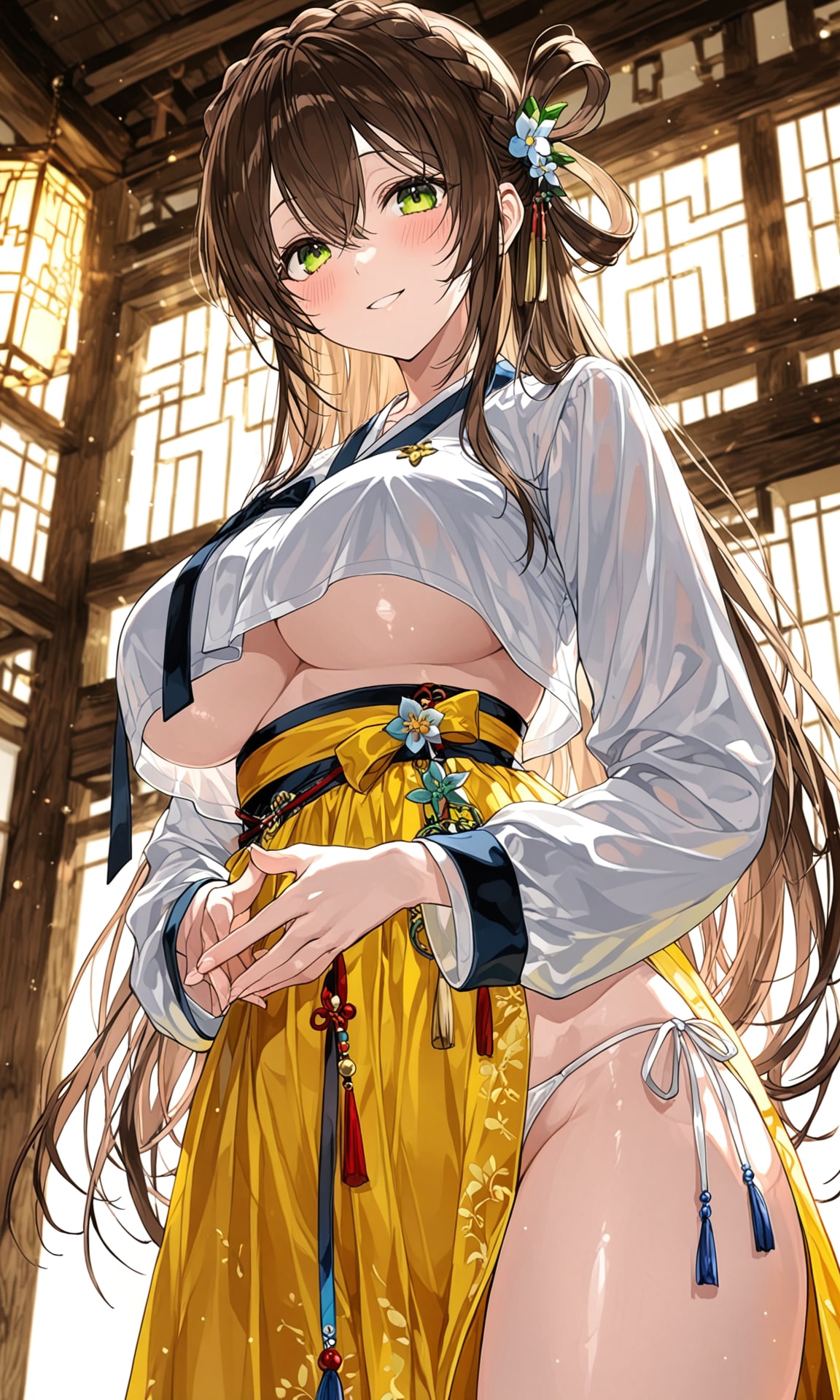 下乳と横スリチョゴリ