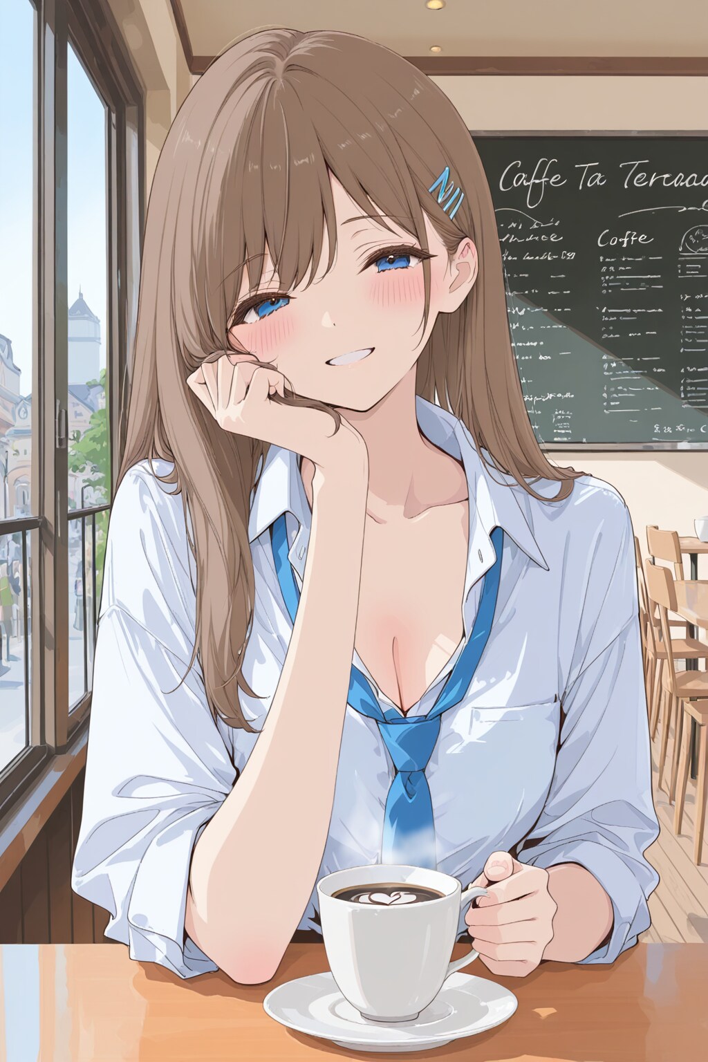 女子大生がカフェテラスでコーヒーいただいてる指定しかしていないのに、APRICOTくんって本当にえっちですね。