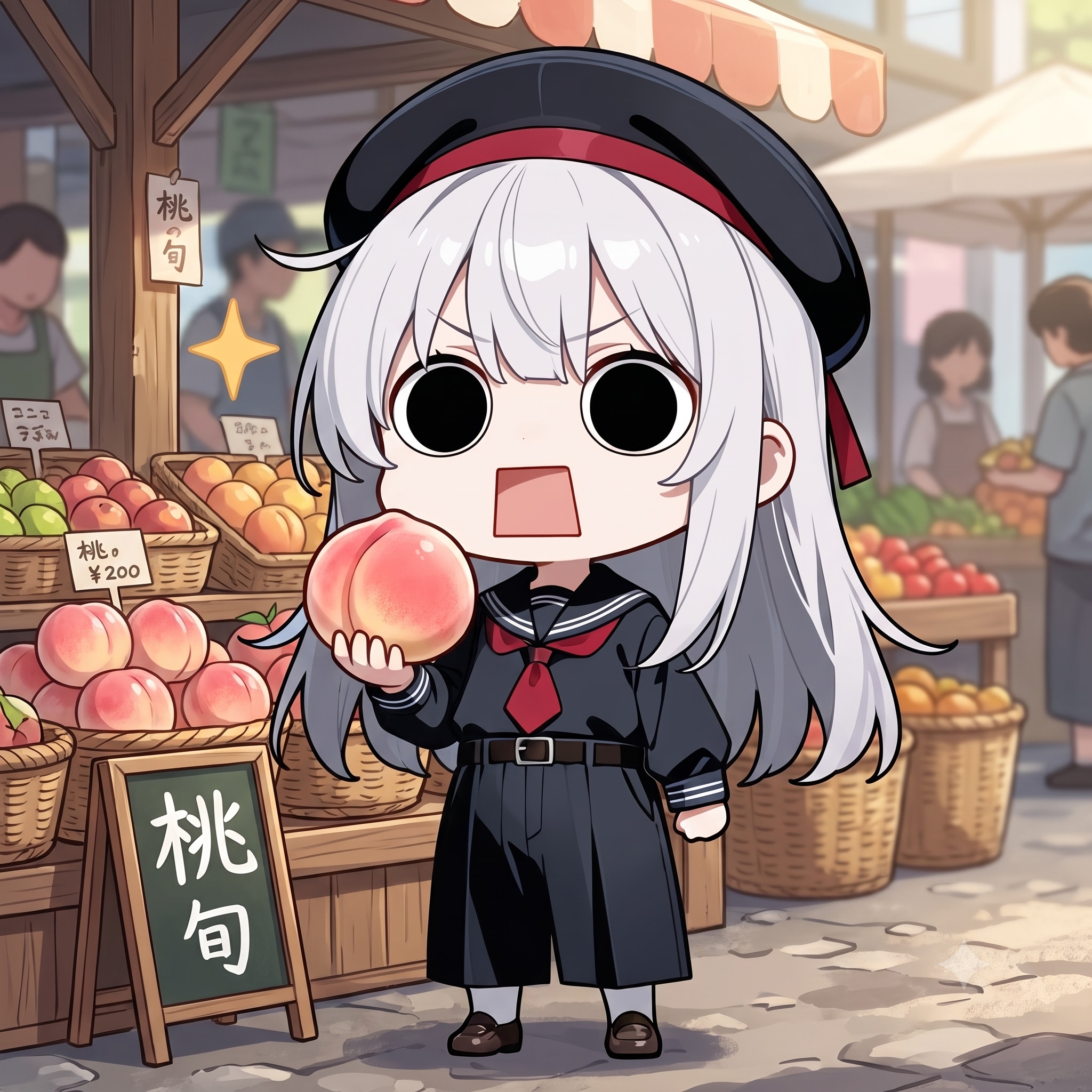 桃を買いに来たえらいこっちゃ嬢