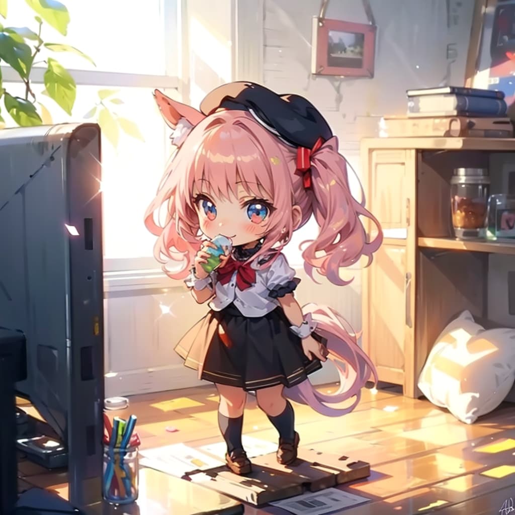 ウマちびちゃん、動画視聴中だよ-♪。
