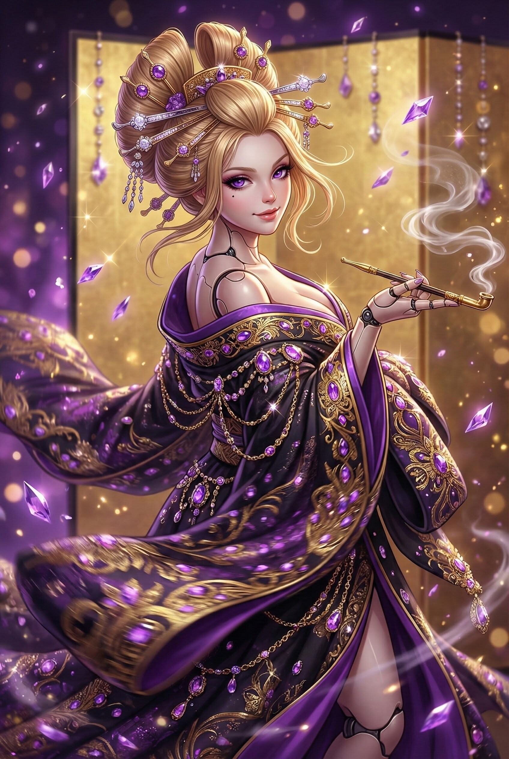 紫煙のゴシック花魁 - Amethyst Empress