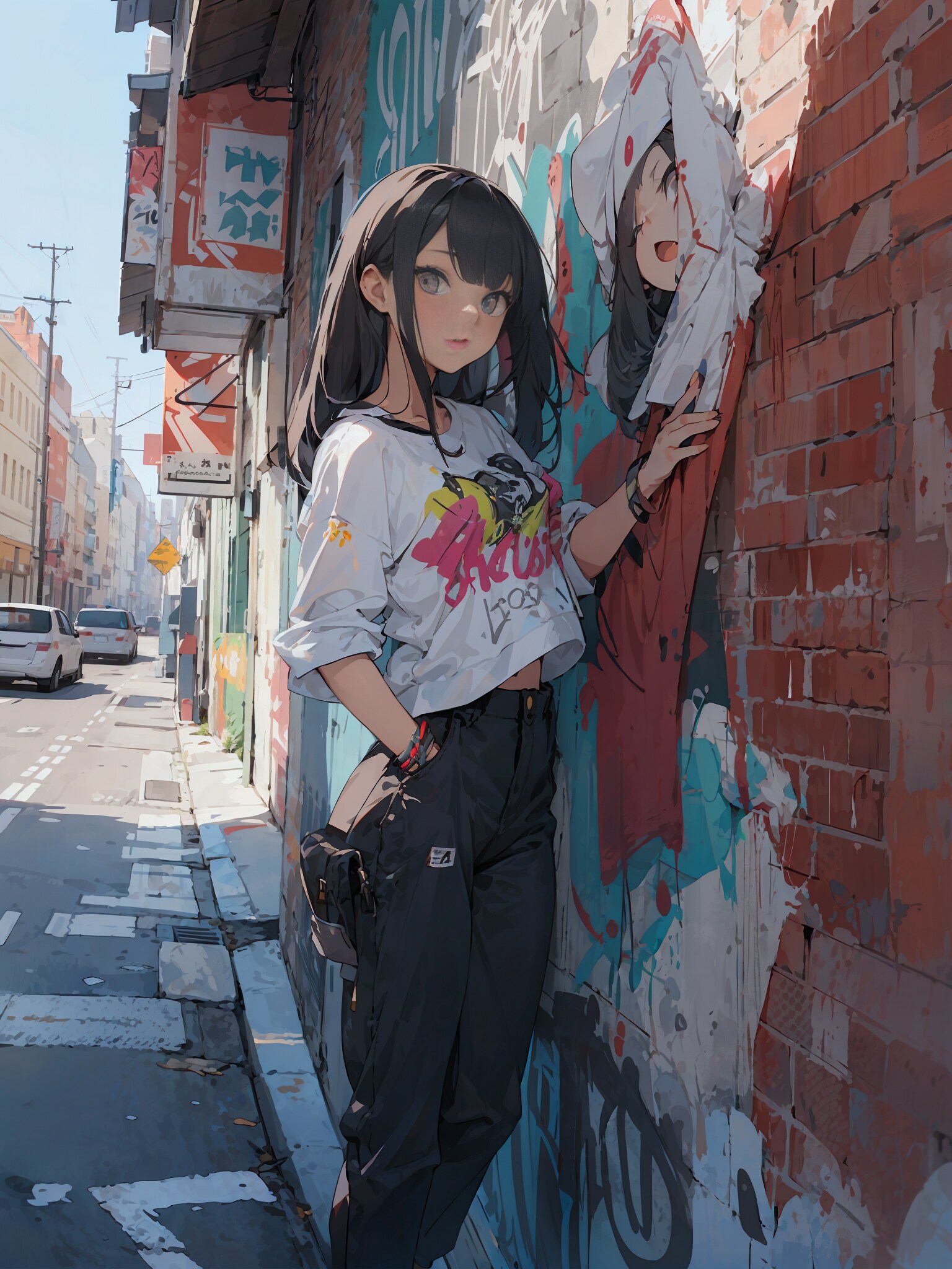 グラフィティと少女