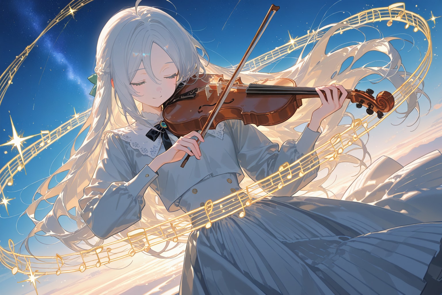 Virtuosa at Dawn.(夜明けのヴィルトゥオーザ) | の人気AIイラスト・グラビア