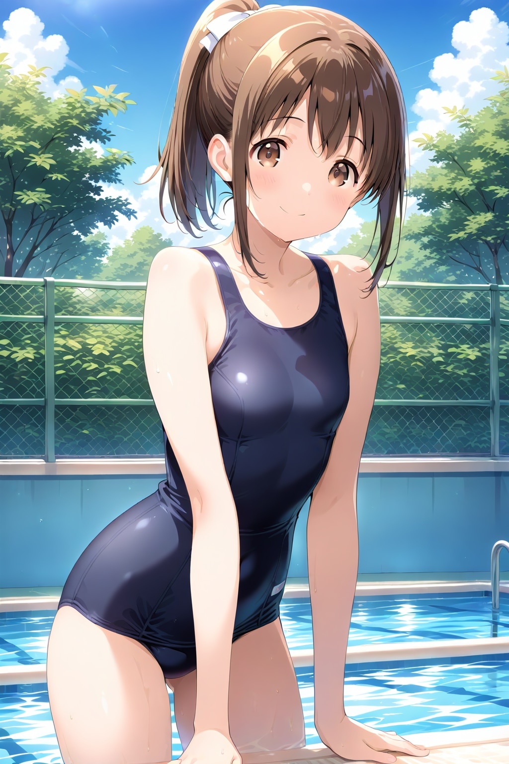 スクール水着の女の子