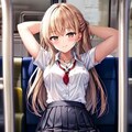 電車内の可愛い女子高生たち 7枚目